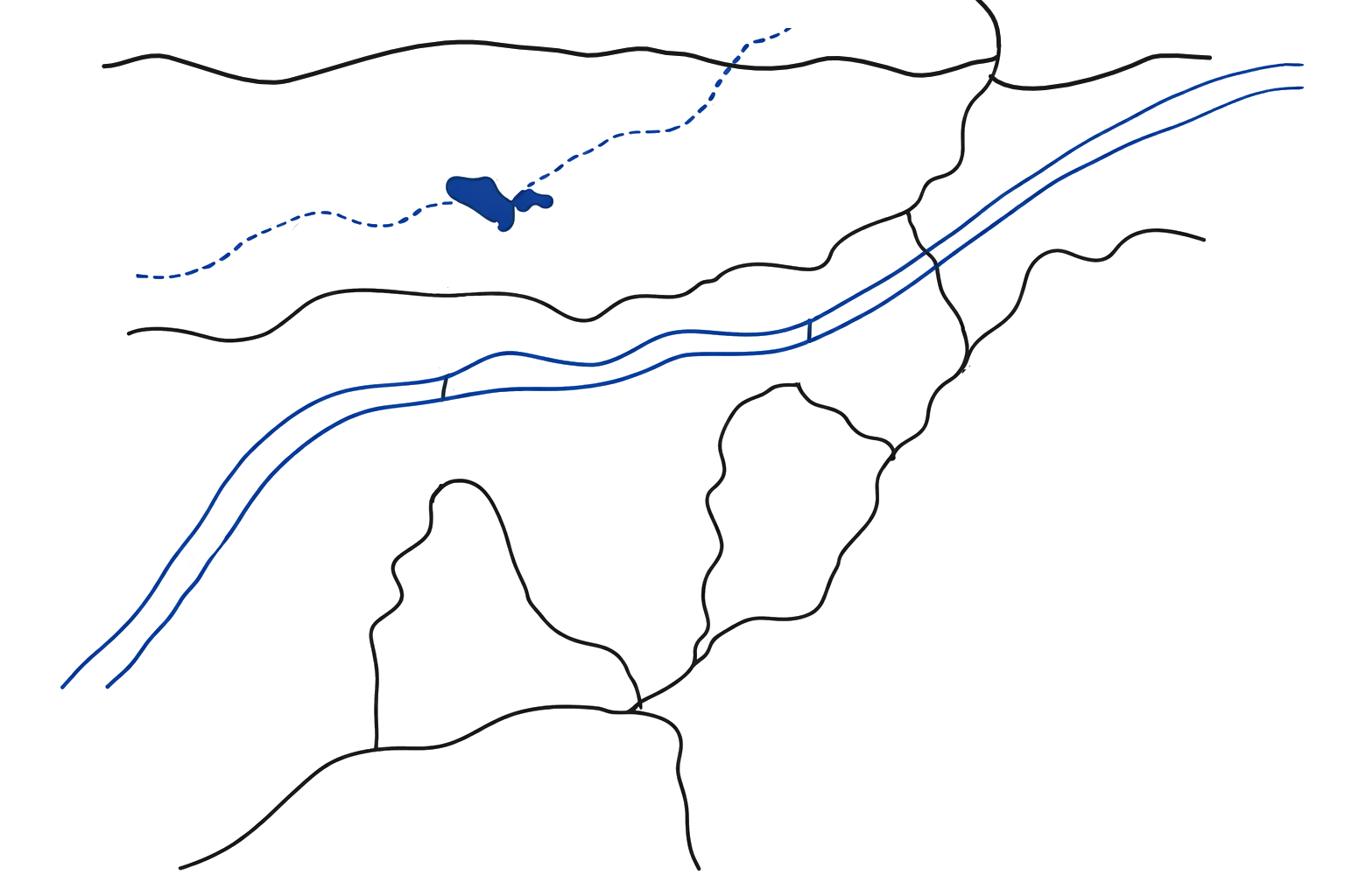 Anjanadri Hill — Area map — points described below